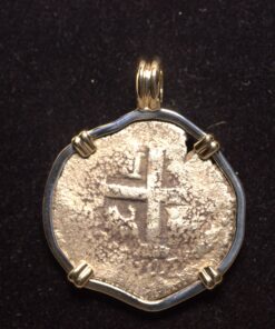Unknown shipwreck dated 1741, 2 reales mounted, 2021303