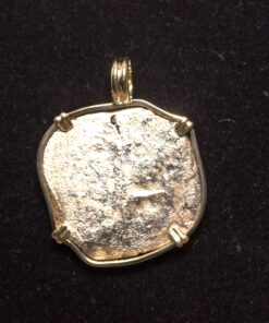 Unknown shipwreck dated 1712, 2 reales mounted, 2021318 - Image 3