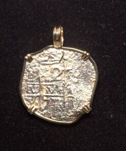 Unknown shipwreck dated 1712, 2 reales mounted, 2021318