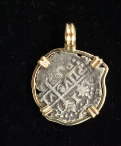 Unknown shipwreck, 1 real mounted in Gold, 2026101 - Image 3