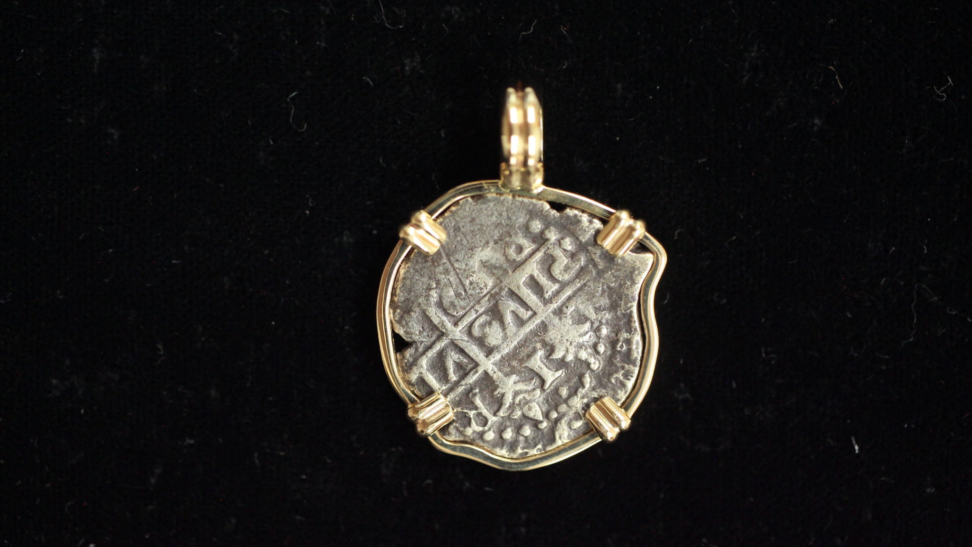 Unknown shipwreck, 1 real mounted in Gold, 2026101 - Image 3