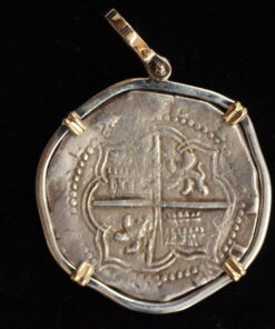 Spanish Colonial Coin, Four reales, mounted, 2026105