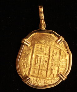 Unknown shipwreck, 4 escudos mounted in Gold, 2026148 - Image 3